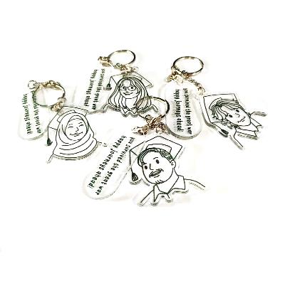 Gantungan Kunci Akrilik UV Print 1 Sisi 3mm 2 Digital Merchandise