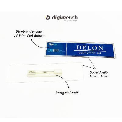 Nametag Akrilik Peniti 1 Digital Merchandise
